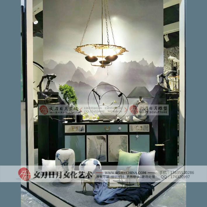 新中式摆件家具店装饰品客厅电视柜家居创意简约现代室内软装饰品